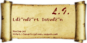 Lénárt István névjegykártya