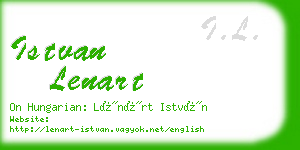 istvan lenart business card